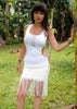 CREAM W/ WHITE LACE