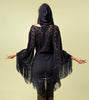 LACE W/FRINGES ON SLEEVES AND BOTTOM
